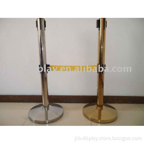 polished stainless steel post with two belt tensabarrier(JCB-G07)